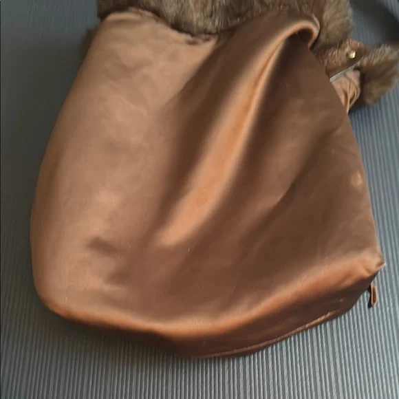Bath & Body Works Brown Tote with Plush Texture and Crescent Shape - Picture 4 of 8